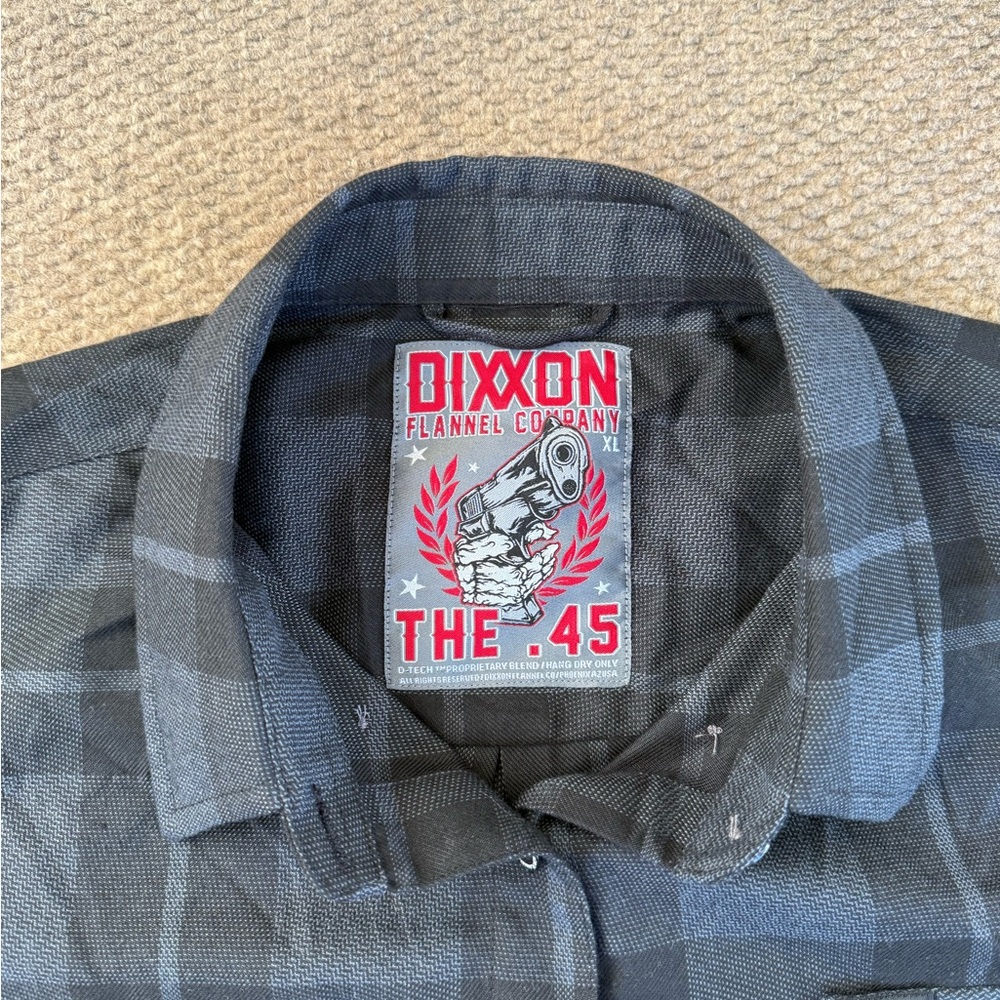 Dixxon Flannel Co. The .45 Black / Grey Plaid Button Down Shirt Women’s Size XL - Picture 4 of 8